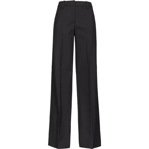 Twill palazzo trousers , female, Sizes: 2XS, S, XS - pinko - Modalova