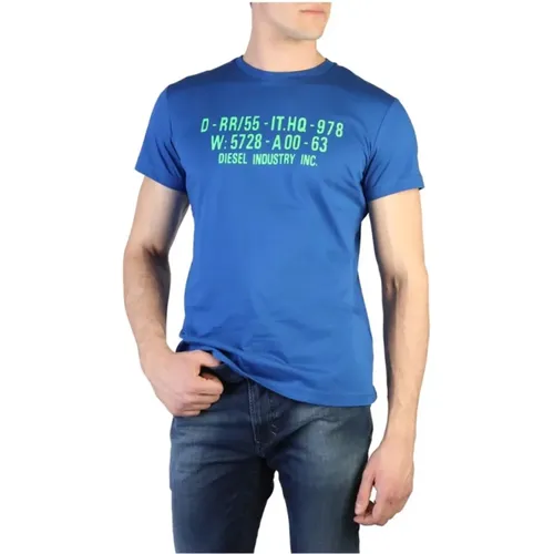 Herren Baumwoll T-Shirt , Herren, Größe: S - Diesel - Modalova