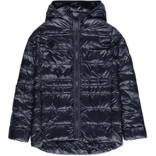 Kids Quilted Down Jacket with Hood , male, Sizes: S, M - Canada Goose - Modalova