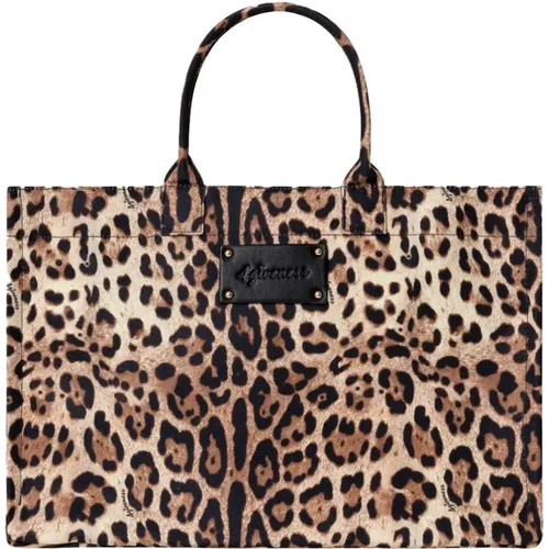 Leopard Print Shopper Bag , female, Sizes: ONE SIZE - 4Giveness - Modalova