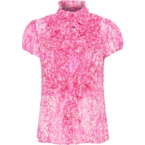 Crinkle Ss Shirt Bluser , Damen, Größe: M - Saint Tropez - Modalova