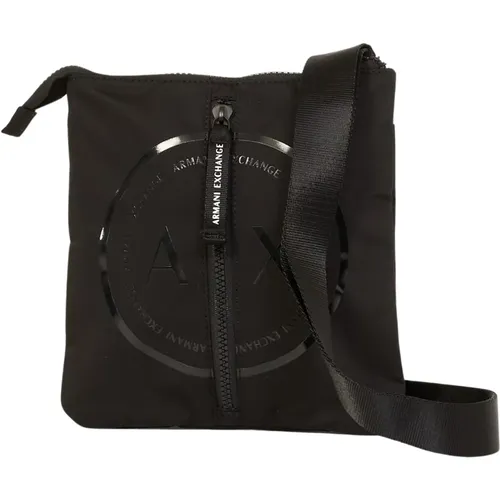 Adjustable Shoulder Bag with Circular Logo , male, Sizes: ONE SIZE - Armani Exchange - Modalova
