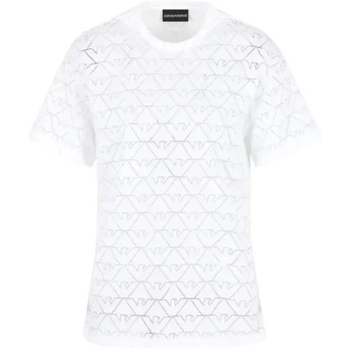 Casual Cotton Tee Shirt , female, Sizes: M, S - Emporio Armani - Modalova