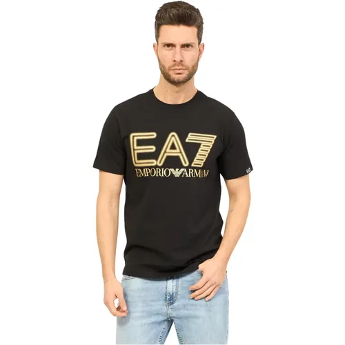 T-Shirts , male, Sizes: 3XL, XL, S, L - Emporio Armani EA7 - Modalova