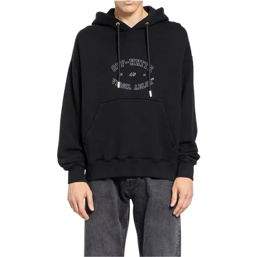 College Skate Hoodie Schwarz - Weiß , Herren, Größe: 2XL - Off White - Modalova