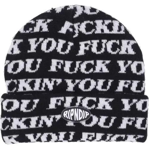 Knit Beanie Hat with Embroidery , male, Sizes: ONE SIZE - Ripndip - Modalova