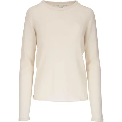 Luxurious Cashmere Ribbed Knit Sweater , female, Sizes: M - majestic filatures - Modalova