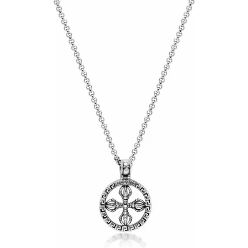 Vintage Silber Dorje Amulett Halskette - Nialaya - Modalova