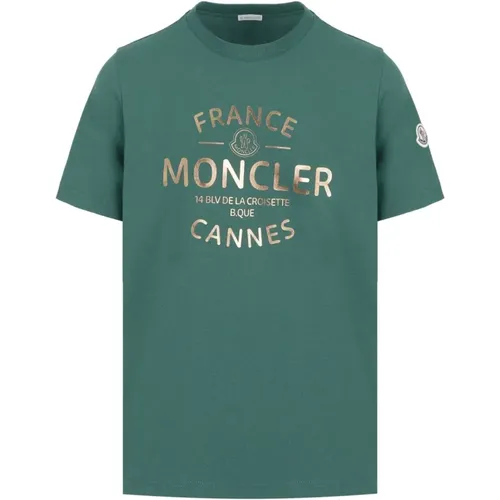 Cannes Cotton T Shirt Size: Xxl, colour: , male, Sizes: L - Moncler - Modalova