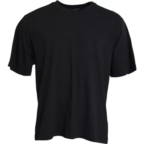 Cotton T-Shirt with Round Neck and Short Sleeves , male, Sizes: XL - Dolce & Gabbana - Modalova