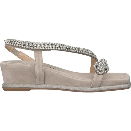 Snake Wedge Sandal with Embellishments , female, Sizes: 9 UK, 7 UK, 4 UK, 3 UK, 6 UK, 5 UK, 8 UK - Alma en Pena - Modalova