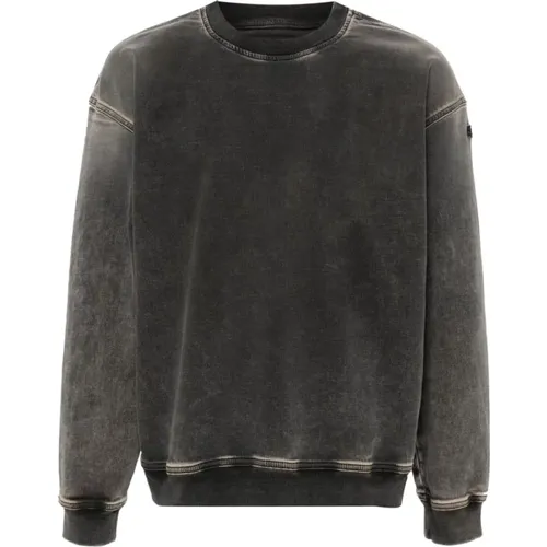 Marbled Crew Neck Sweatshirt , male, Sizes: XL - Diesel - Modalova