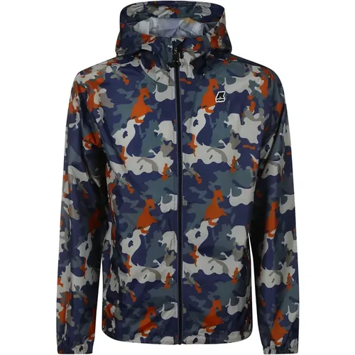 Camouflage Ripstop Men's Jacket , male, Sizes: S, L - K-way - Modalova
