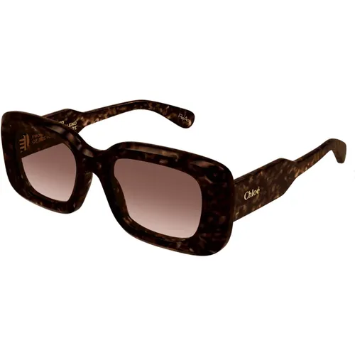 Kantige Sonnenbrille , unisex, Größe: M - Chloé - Modalova