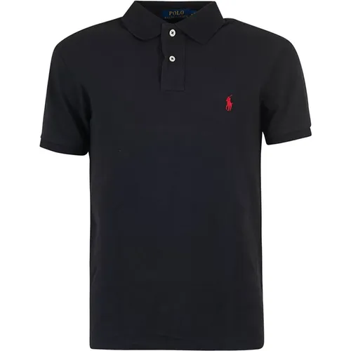 Schwarzes Gestricktes Poloshirt , Herren, Größe: XL - Ralph Lauren - Modalova