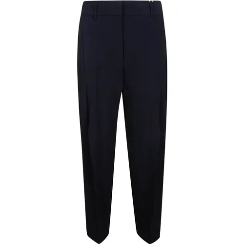 High-Waisted Soft Trousers with Pleats , female, Sizes: M, S, XS - Incotex - Modalova