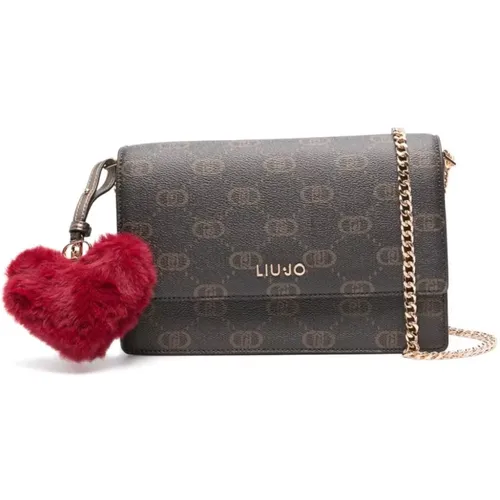 Faux Leather Logo Print Bag , female, Sizes: ONE SIZE - Liu Jo - Modalova