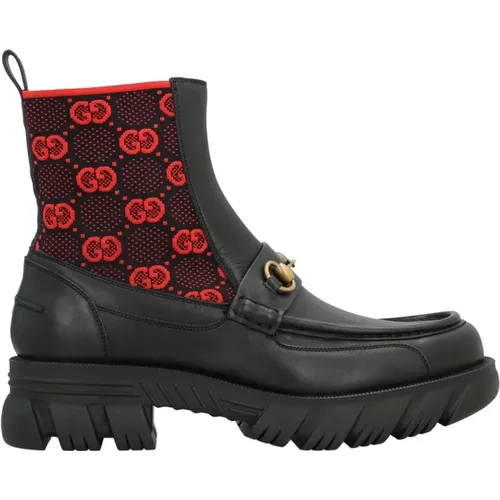 Logo GG Ankle Boots , male, Sizes: 6 1/2 UK, 6 UK - Gucci - Modalova