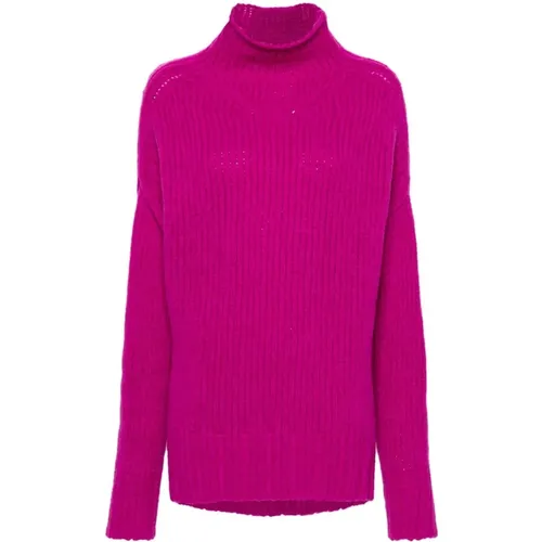 Fuchsia Strick Hoher Hals Pullover - Lanvin - Modalova