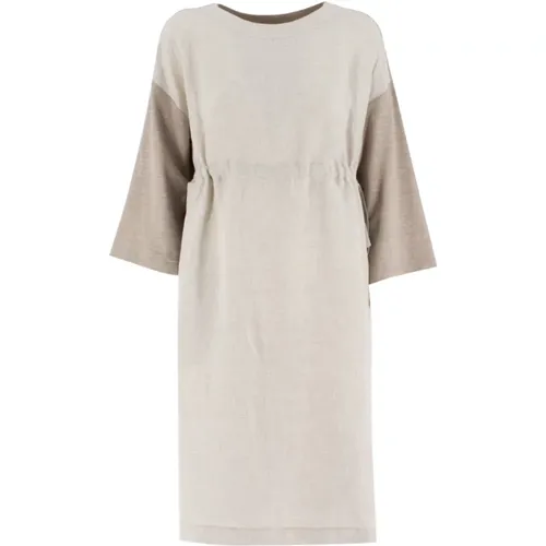 Womens Clothing Dress Mel_beige Ss24 , female, Sizes: L, M, S - Le Tricot Perugia - Modalova