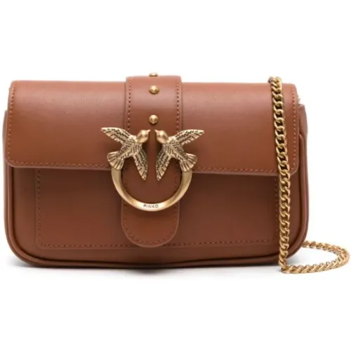 Leather Love One Pocket Bag , female, Sizes: ONE SIZE - pinko - Modalova