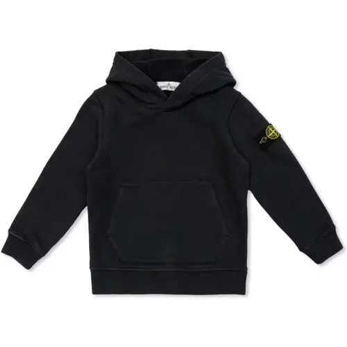 Kinder Blauer Kapuzenpullover - Stone Island - Modalova