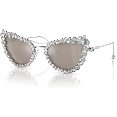 Silber Platinum Sonnenbrille SK 7011 , Damen, Größe: 56 MM - Swarovski - Modalova