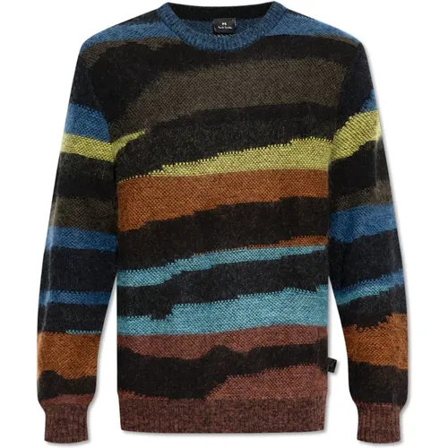 Sweater with striped pattern , male, Sizes: L, XL, S, M - PS By Paul Smith - Modalova