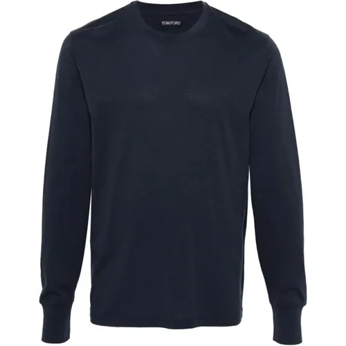 Crew Neck Sweatshirt in Lyocell/Cotton Blend , male, Sizes: M, 2XL, L, 4XL - Tom Ford - Modalova