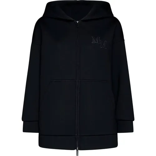 Schwarzer Oversized Hoodie Pullover , Damen, Größe: M - Max Mara - Modalova