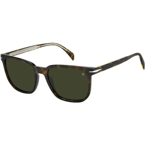 DB 1076/S Sonnenbrille,Gestreifte Braun/Graue Sonnenbrille - Eyewear by David Beckham - Modalova