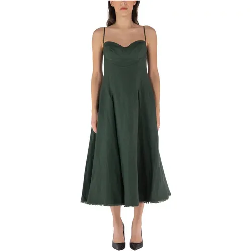Midi Analise Sleeveless Bustier Dress , female, Sizes: M, S, L - Simkhai - Modalova