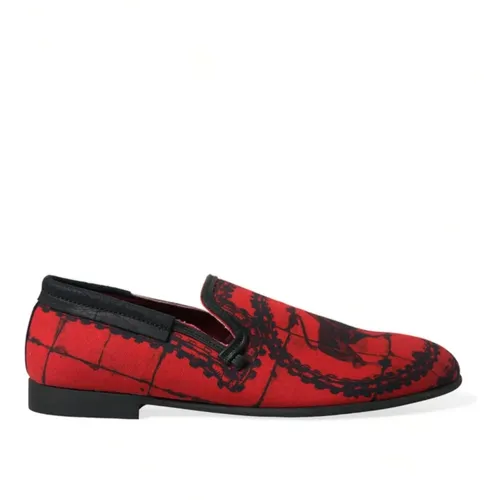 Luxus Torero Rot & Schwarz Loafers - Dolce & Gabbana - Modalova