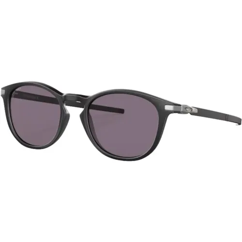 Satin Schwarze Sonnenbrille mit Prizm Grauen Gläsern - Oakley - Modalova