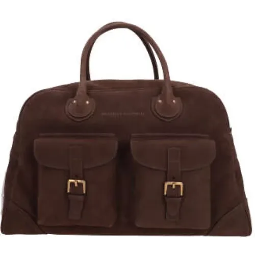 Elegant Suitcases in Leather , male, Sizes: ONE SIZE - BRUNELLO CUCINELLI - Modalova