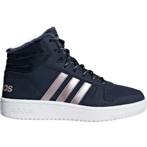 Lila Hoops Mid 2.0 Schuhe , Damen, Größe: 34 EU - Adidas - Modalova