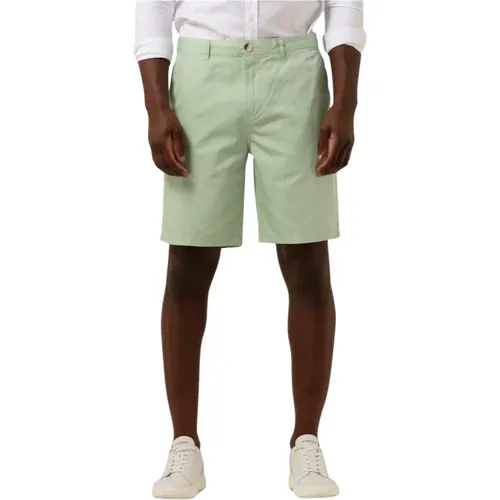 Grüne Twill-Shorts aus Baumwollmischung , Herren, Größe: W30 - Scotch & Soda - Modalova