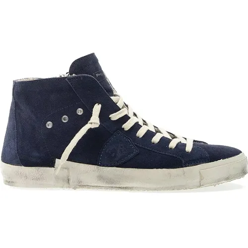 Mens Shoes Sneakers Blu Ss24 , male, Sizes: 11 UK, 6 UK - Philippe Model - Modalova