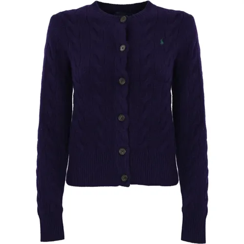 Geflochtener Cardigan Pullover , Damen, Größe: 2XS - Polo Ralph Lauren - Modalova