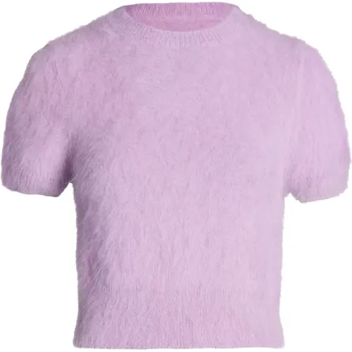 Lilac Knitted Top Acid Wash , female, Sizes: XS - Maison Margiela - Modalova