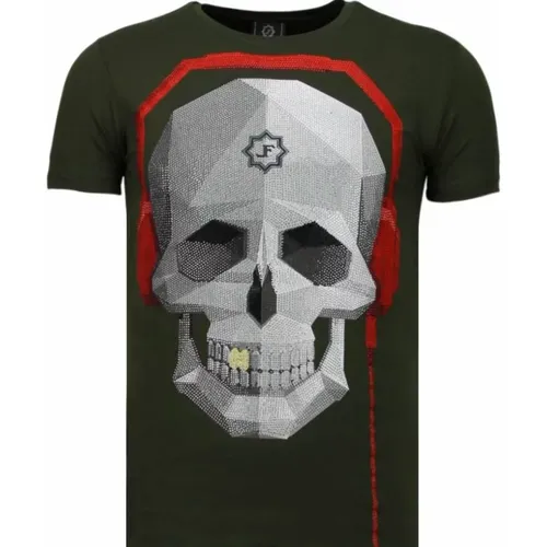Skull Bring The Beat - Men T-Shirt - 5779G , male, Sizes: S, M, 2XL - Local Fanatic - Modalova