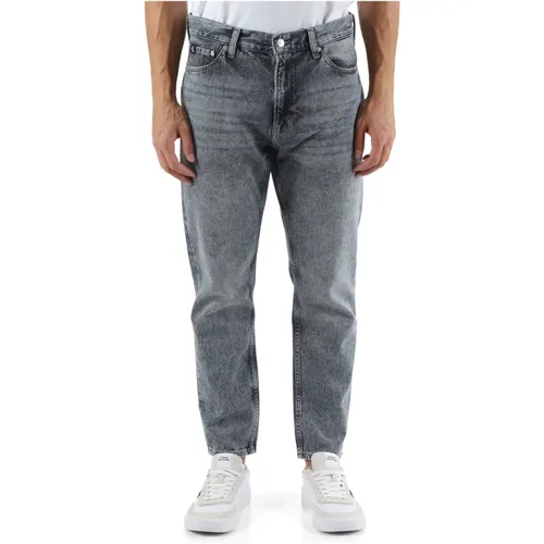 Cropped Tapered Jeans Five Pockets , male, Sizes: W33, W32, W30, W29, W31, W34 - Calvin Klein Jeans - Modalova