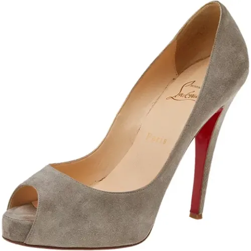 Pre-owned Suede heels , female, Sizes: 5 1/2 UK - Christian Louboutin Pre-owned - Modalova