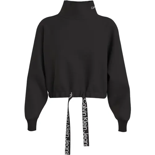 Fleece-Sweatshirt mit hohem Kragen - Calvin Klein Jeans - Modalova