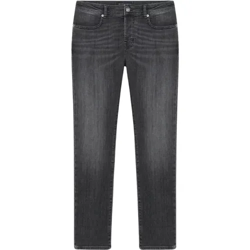 Mittelgraue Stretch-Baumwolljeans , Herren, Größe: W30 - Brooks Brothers - Modalova