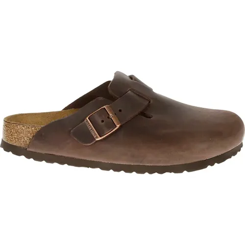 Leder Schnalle Clog Schuh , Herren, Größe: 40 EU - Birkenstock - Modalova