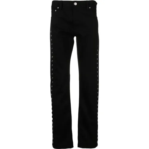 Slim-Fit Jeans with Metal Eyelet Detailing , male, Sizes: L - alexander mcqueen - Modalova