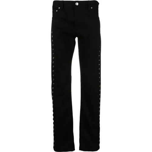 Slim-Fit Jeans with Metal Eyelet Detailing , male, Sizes: L, M - alexander mcqueen - Modalova