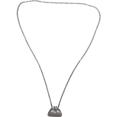 Silver Bag Pendant Necklace , female, Sizes: ONE SIZE - Max Mara Weekend - Modalova