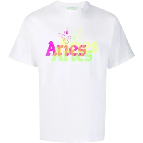 T-shirts and Polos , male, Sizes: L - Aries - Modalova